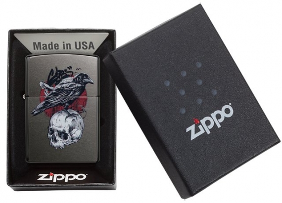 ZIPPO VŽIGALNIK RAVEN SKULL DESIGN