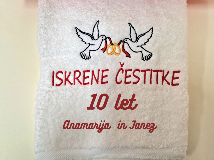 PERSONALIZIRANO VEZENJE NA BRISAČO OBLETNICA POROKE