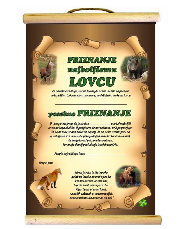 PRIZNANJE LOVEC